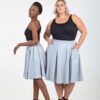 BOX PLEATED SKIRT