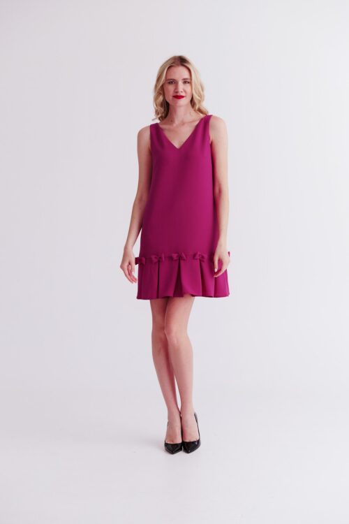 Bow Pleated Dress