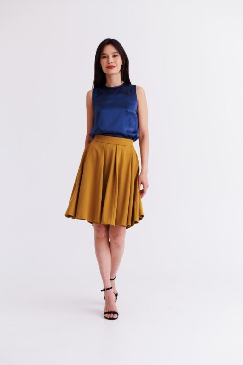 Shell + Box Pleated Skirt Set